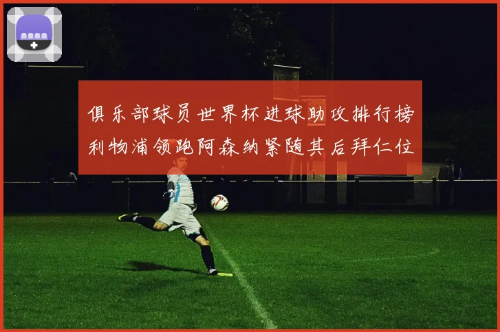 俱乐部球员世界杯进球助攻排行榜利物浦领跑阿森纳紧随其后拜仁位列第三